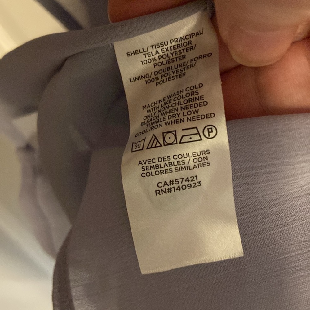LOFT NWT Lilac peplum long sleeve top - Picture 8 of 8